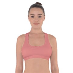 Late Peach Cross Back Sports Bra