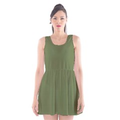 Earth Green Scoop Neck Skater Dress by snowwhitegirl