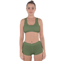 Earth Green Racerback Boyleg Bikini Set by snowwhitegirl