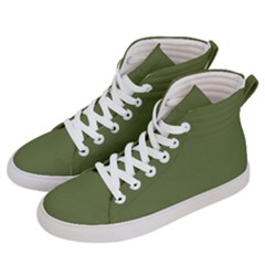 Earth Green Men s Hi-top Skate Sneakers by snowwhitegirl