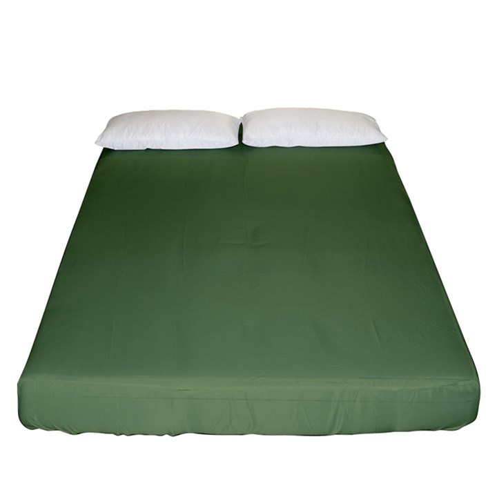 Army Green Fitted Sheet (Queen Size)