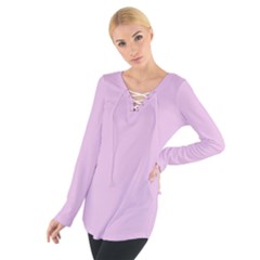 Lilac Star Tie Up Tee by snowwhitegirl