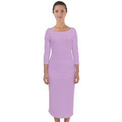 Lilac Star Quarter Sleeve Midi Bodycon Dress by snowwhitegirl