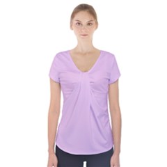 Lilac Star Short Sleeve Front Detail Top by snowwhitegirl