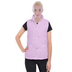 Lilac Star Women s Button Up Puffer Vest by snowwhitegirl