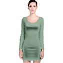 Mossy Green Long Sleeve Bodycon Dress View1