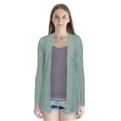 Mossy Green Drape Collar Cardigan by snowwhitegirl