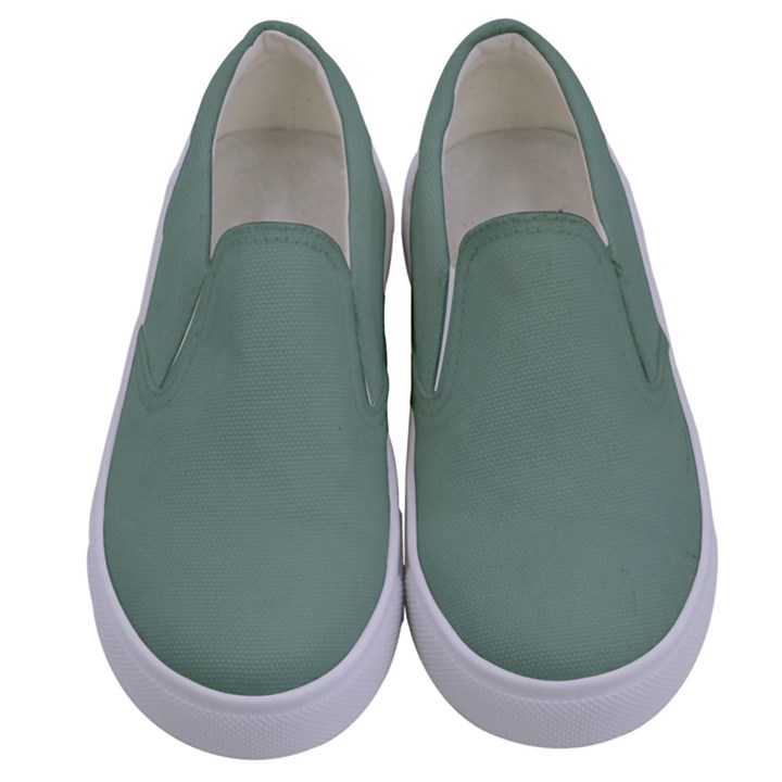 Mossy Green Kids  Canvas Slip Ons