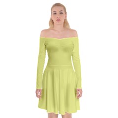 Avocado Off Shoulder Skater Dress by snowwhitegirl