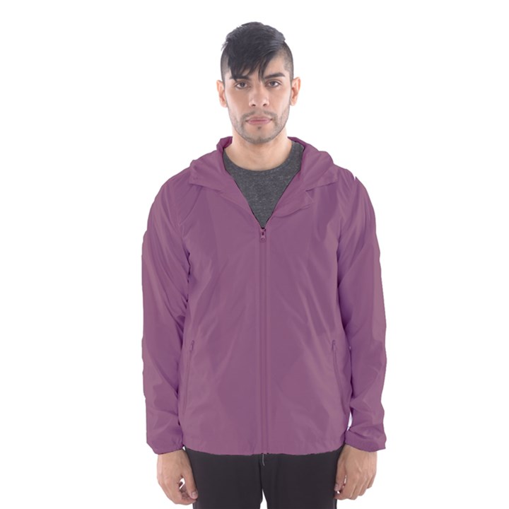 Medium Grape Hooded Wind Breaker (Men)