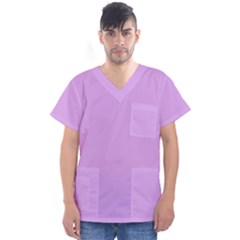 Purple Whim Men s V-neck Scrub Top