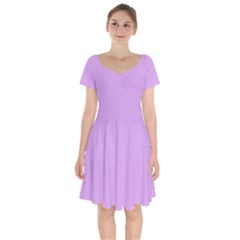 Purple Whim Short Sleeve Bardot Dress by snowwhitegirl