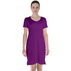 Magenta Ish Purple Short Sleeve Nightdress by snowwhitegirl