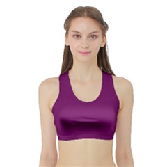 Magenta Ish Purple Sports Bra With Border by snowwhitegirl