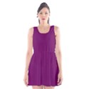 Magenta Ish Purple Scoop Neck Skater Dress View1