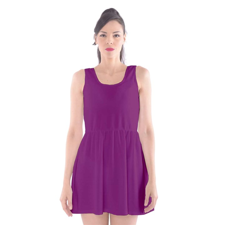 Magenta Ish Purple Scoop Neck Skater Dress