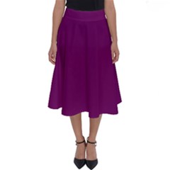 Magenta Ish Purple Perfect Length Midi Skirt