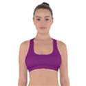 Magenta Ish Purple Cross Back Sports Bra View1