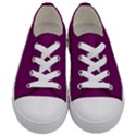 Magenta Ish Purple Kids  Low Top Canvas Sneakers View1