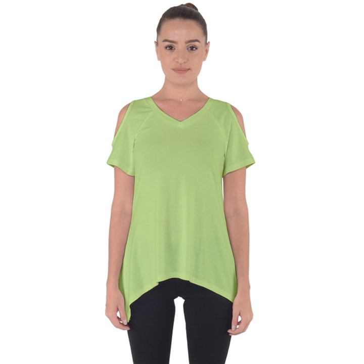 Grassy Green Cut Out Side Drop Tee