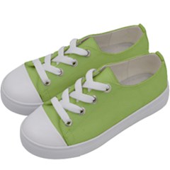 Grassy Green Kids  Low Top Canvas Sneakers by snowwhitegirl