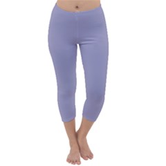 Grey Violet Capri Winter Leggings  by snowwhitegirl