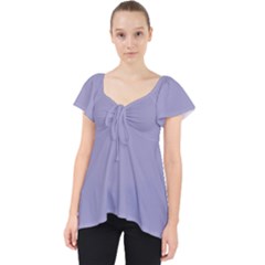 Grey Violet Lace Front Dolly Top