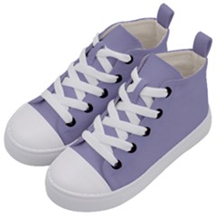 Grey Violet Kid s Mid-top Canvas Sneakers