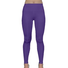 Dark Grape Purple Classic Yoga Leggings by snowwhitegirl