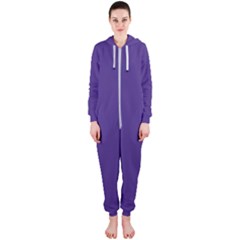 Dark Grape Purple Hooded Jumpsuit (ladies)  by snowwhitegirl