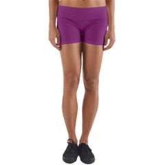 Grape Purple Yoga Shorts by snowwhitegirl