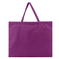 Grape Purple Zipper Large Tote Bag by snowwhitegirl