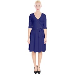 Dark Navy Wrap Up Cocktail Dress