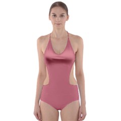 Pink Mauve Cut-out One Piece Swimsuit by snowwhitegirl