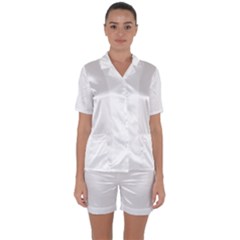 Dove Satin Short Sleeve Pyjamas Set by snowwhitegirl