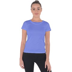 Lake Blue Short Sleeve Sports Top  by snowwhitegirl