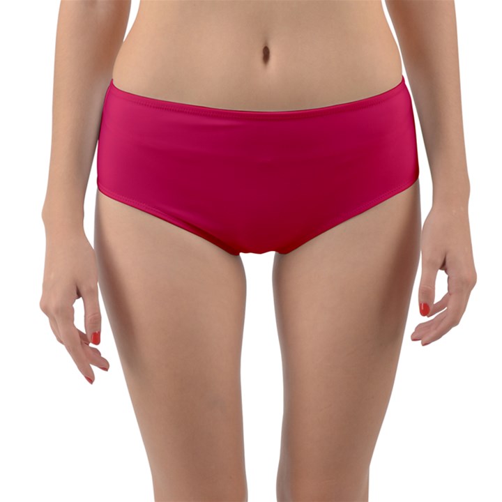 Rosey Day Reversible Mid-Waist Bikini Bottoms