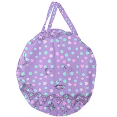 Little Face Giant Round Zipper Tote by snowwhitegirl