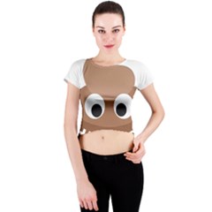 Poo Happens Crew Neck Crop Top by Vitalitee