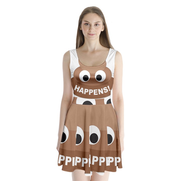 Poo Happens Split Back Mini Dress 