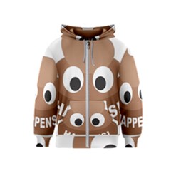 Poo Happens Kids  Zipper Hoodie by Vitalitee