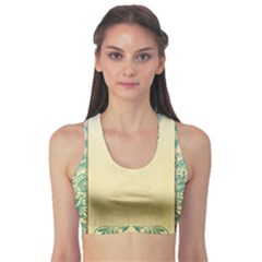 Art Nouveau Green Sports Bra by NouveauDesign