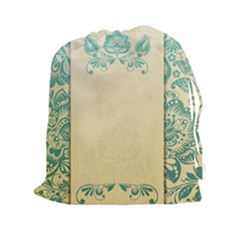 Art Nouveau Green Drawstring Pouches (xxl)