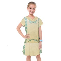 Art Nouveau Green Kids  Drop Waist Dress by NouveauDesign