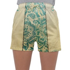 Art Nouveau Green Sleepwear Shorts by NouveauDesign