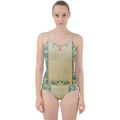 Art Nouveau Green Cut Out Top Tankini Set by NouveauDesign