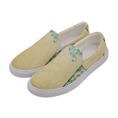 Art Nouveau Green Women s Canvas Slip Ons by NouveauDesign