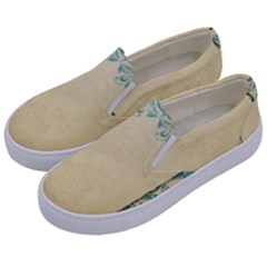 Art Nouveau Green Kids  Canvas Slip Ons by NouveauDesign