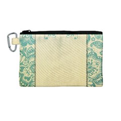 Art Nouveau Green Canvas Cosmetic Bag (medium) by NouveauDesign