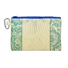 Art Nouveau Green Canvas Cosmetic Bag (large) by NouveauDesign